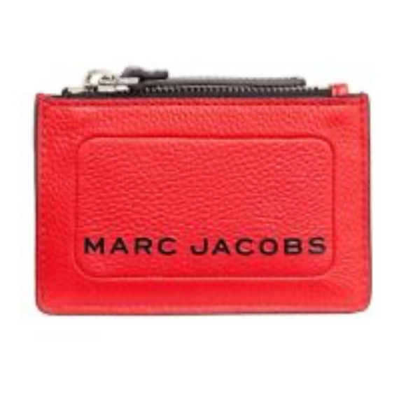 Marc Jacobs Handbags - Marc Jacobs Leather Slim Top Zip Multi Wallet with Key Ring, Red